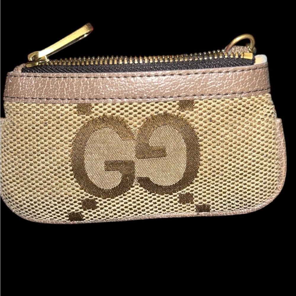Gucci Jumbo GG Coin Case Wallet Brown without Keyring W12×H7.5cm 671722 Italy